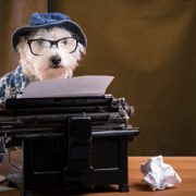 dog writing